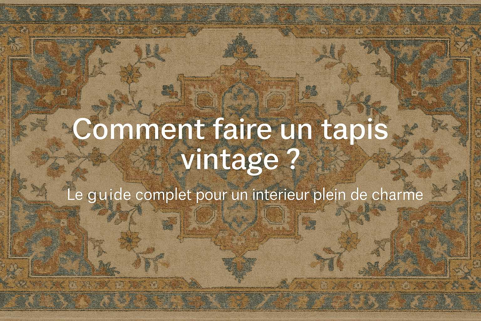 Comment faire un tapis vintage ? – Tapis-Expert