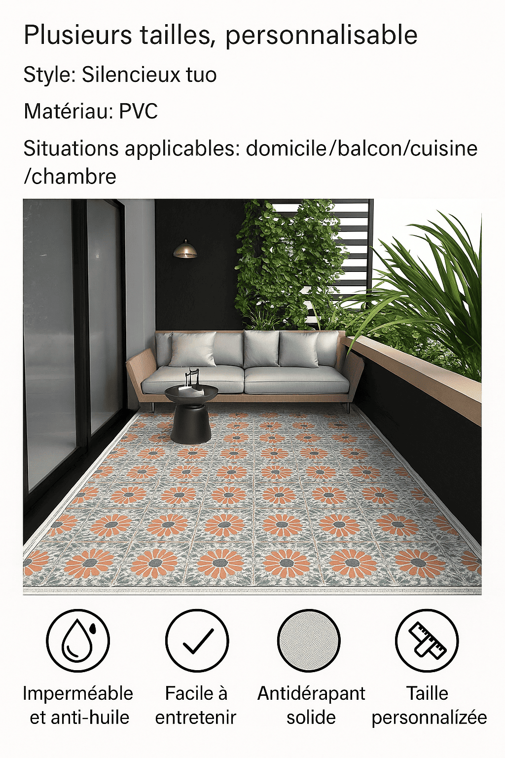 Tapis exterieur lavable