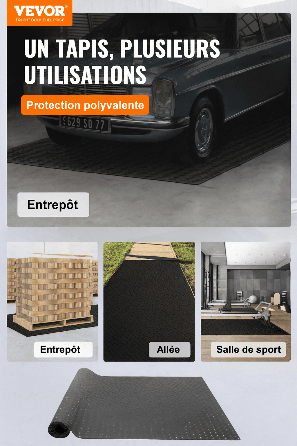 Tapis exterieur caoutchouc antiderapant