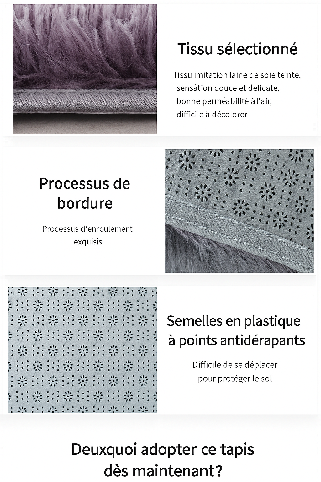 Tapis salon blanc