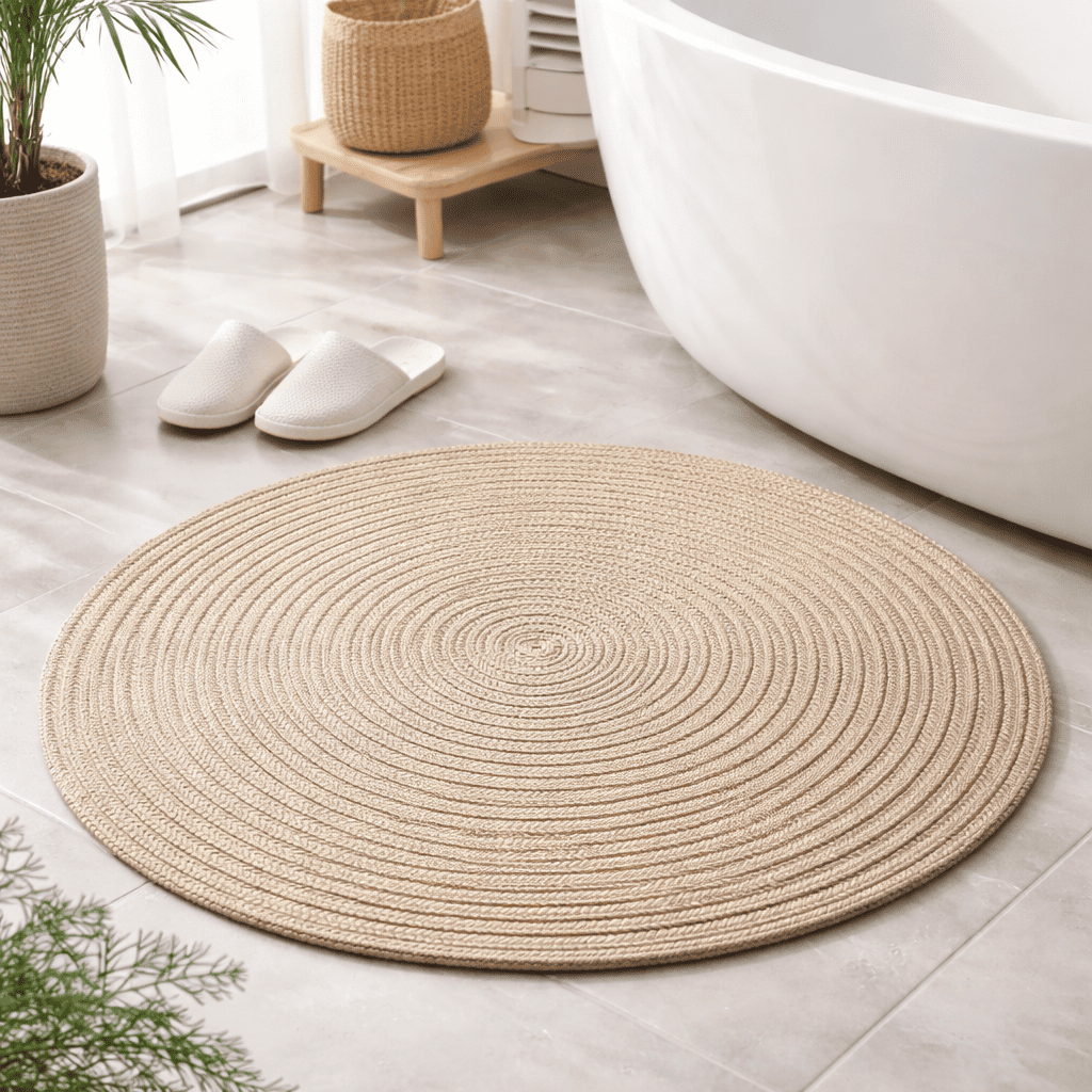 Tapis de bain rond
