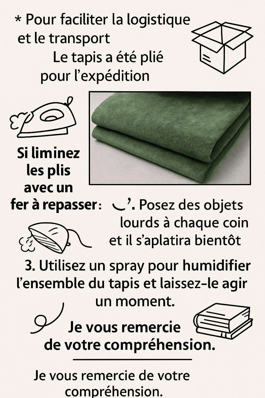 Tapis salon vert