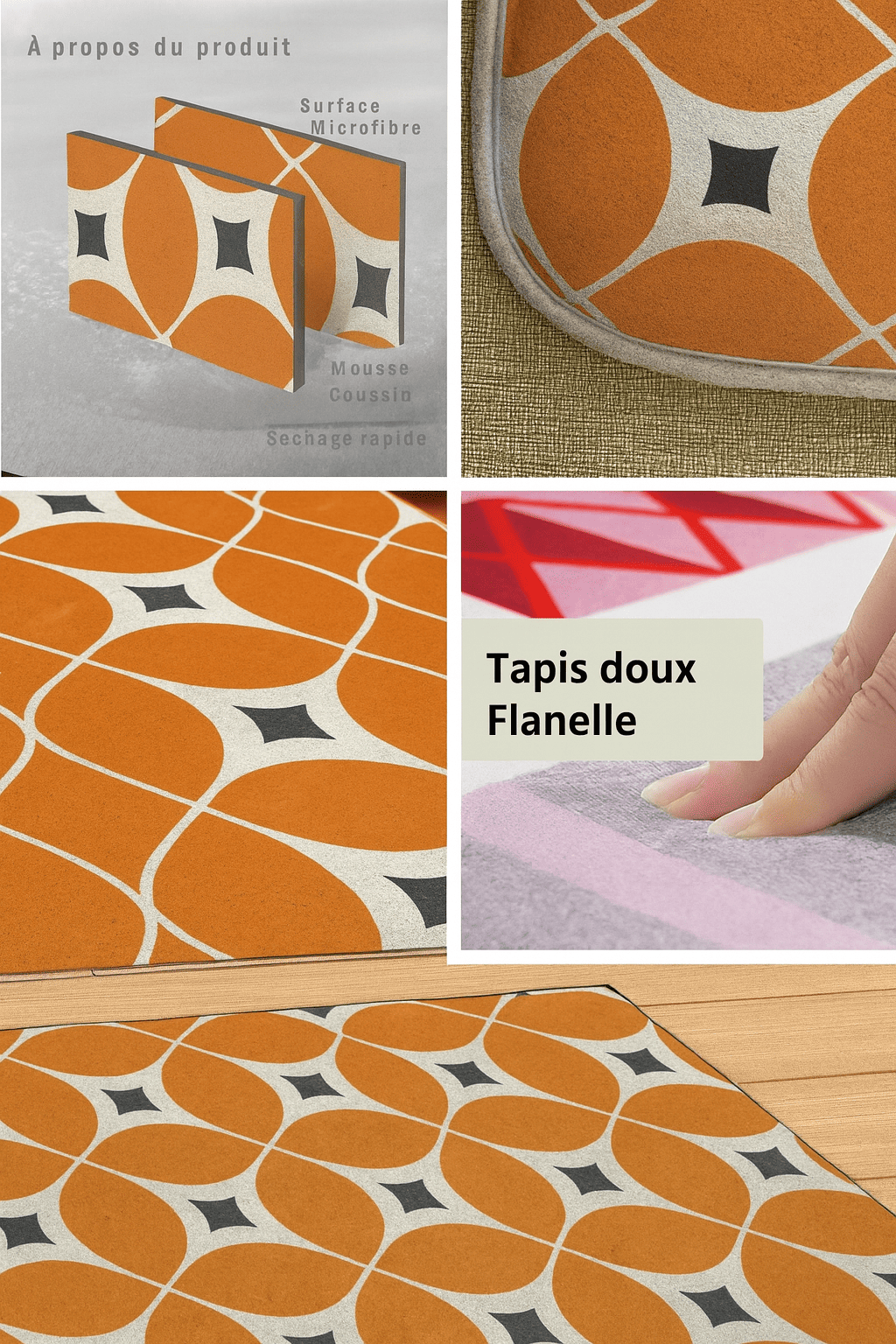 Tapis exterieur orange