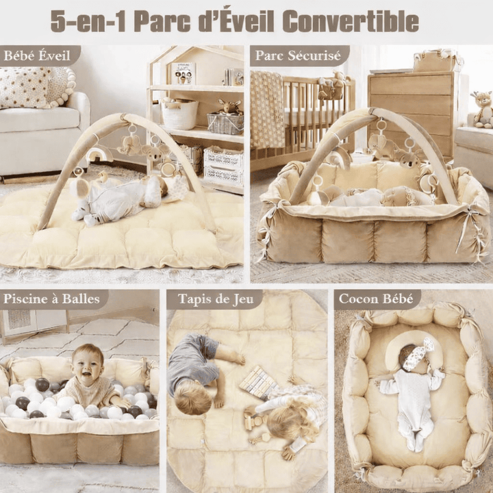 Tapis d'éveil bébé beige