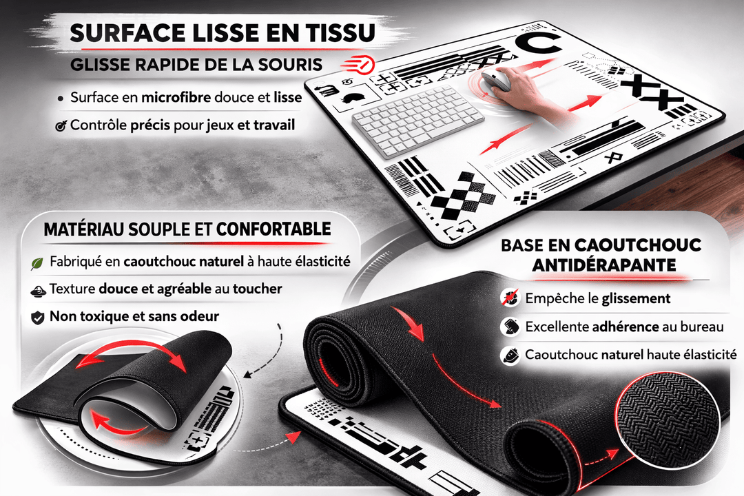 Base caoutchouc antidérapante du tapis de souris 900x400