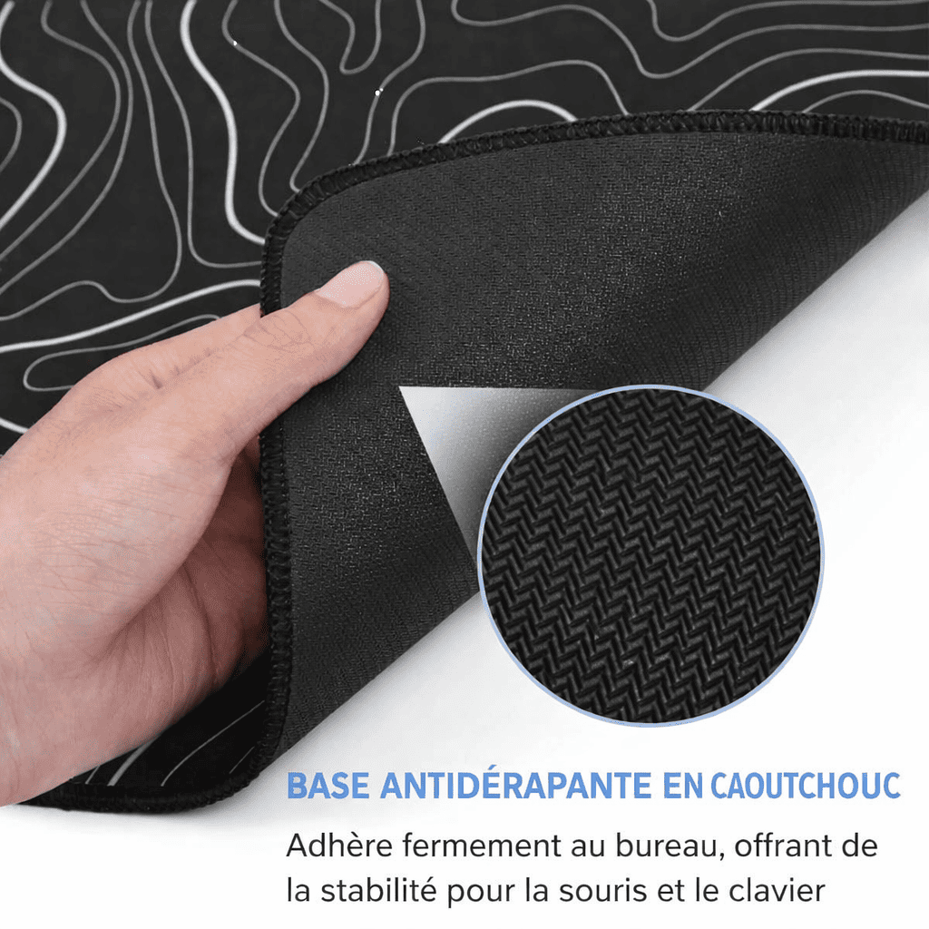 dessous en caoutchouc antidérapant du tapis de souris grand