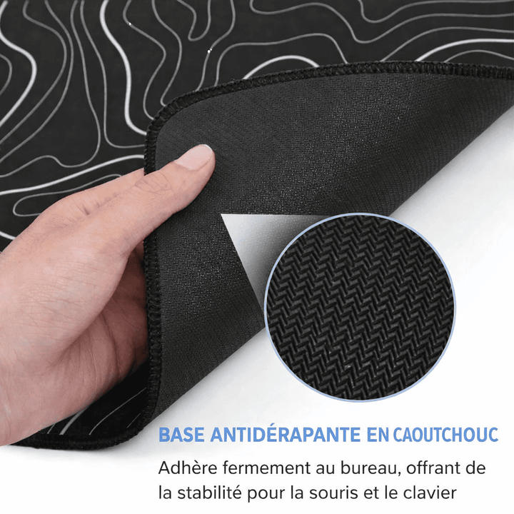 dessous en caoutchouc antidérapant du tapis de souris grand