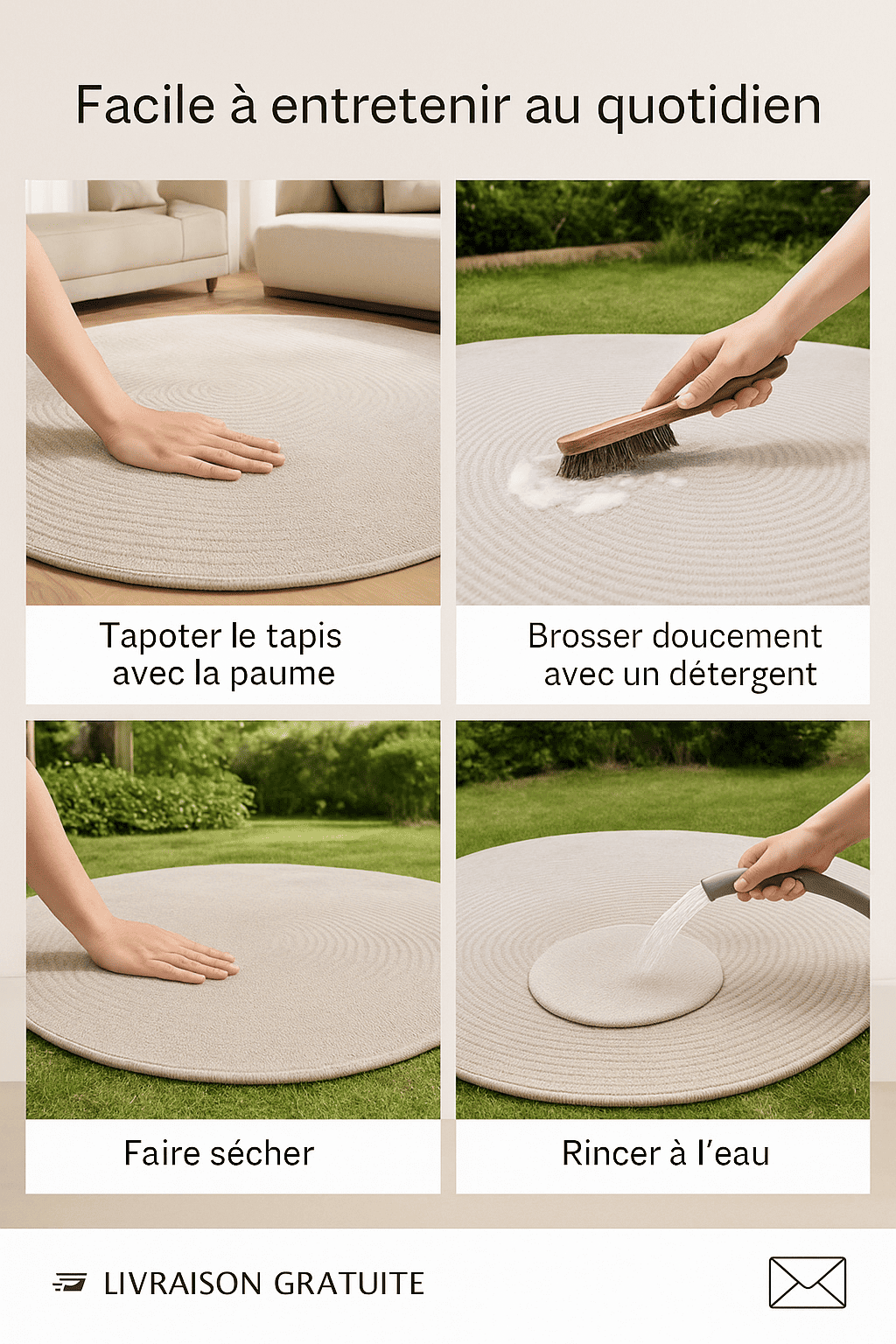 Tapis salon rectangulaire