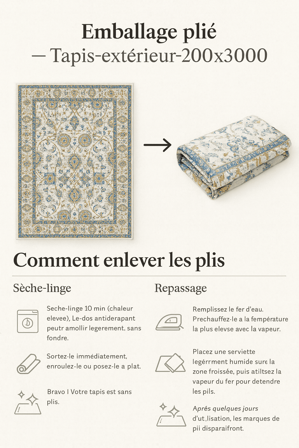 Tapis exterieur 200x300