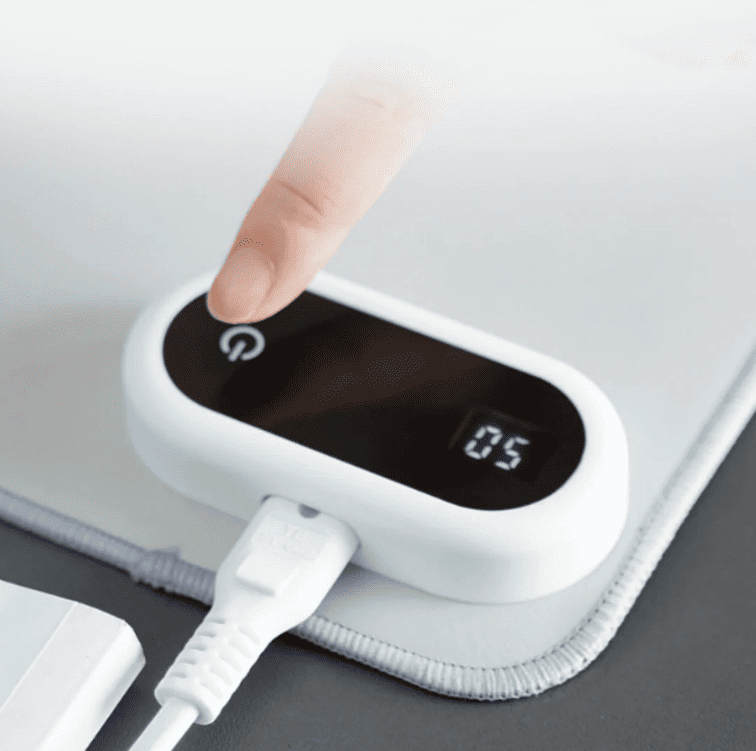 bouton de réglage température du tapis de souris chauffant avec niveaux de chauffe