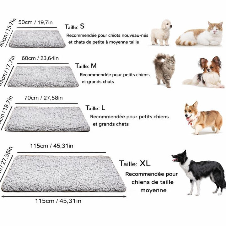 Tapis pour chien chaud