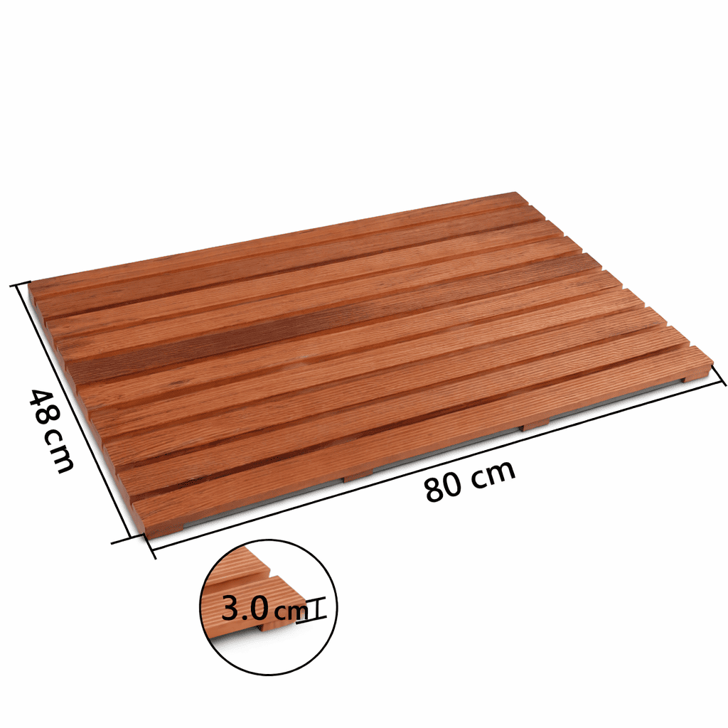 dimensions tapis de bain bois 80x48 cm antidérapant