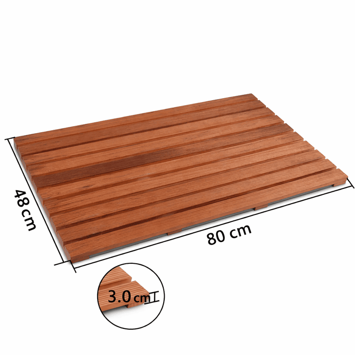 dimensions tapis de bain bois 80x48 cm antidérapant