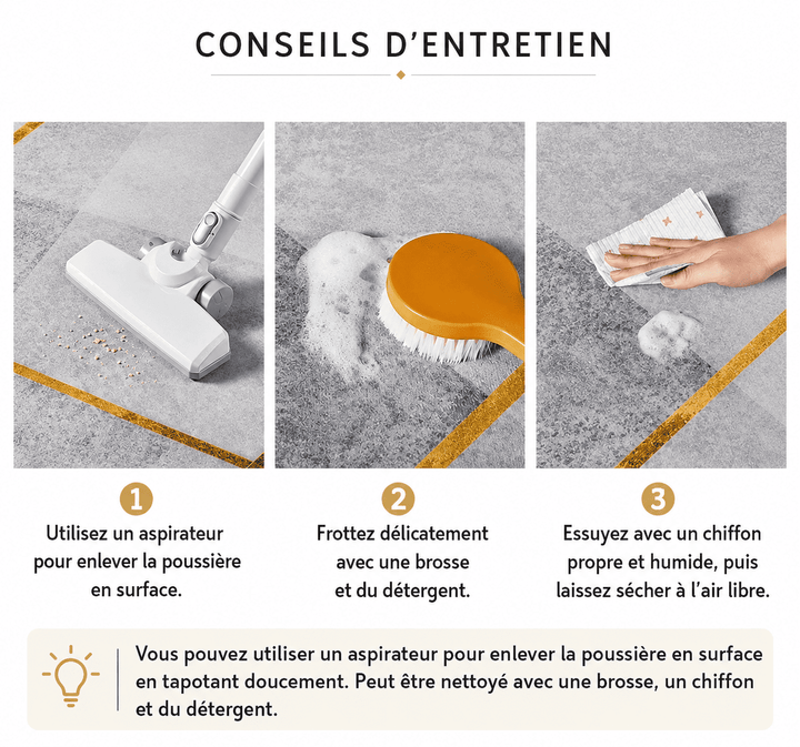 Conseils de nettoyage et entretien du tapis de prière chrétienne lavable et durable