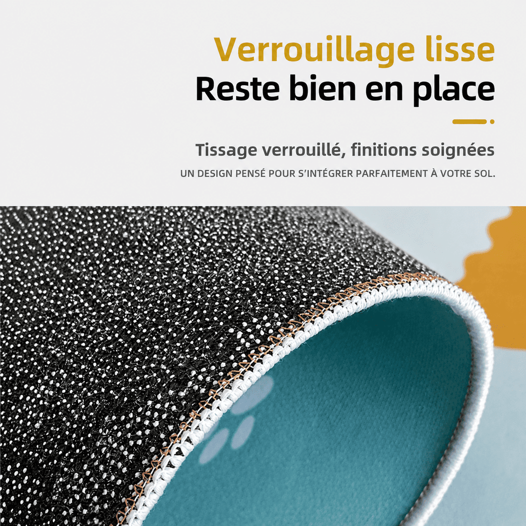Épaisseur du tapis salon rouge 160x230 avec finition souple, confortable et facile à intégrer sous les meubles