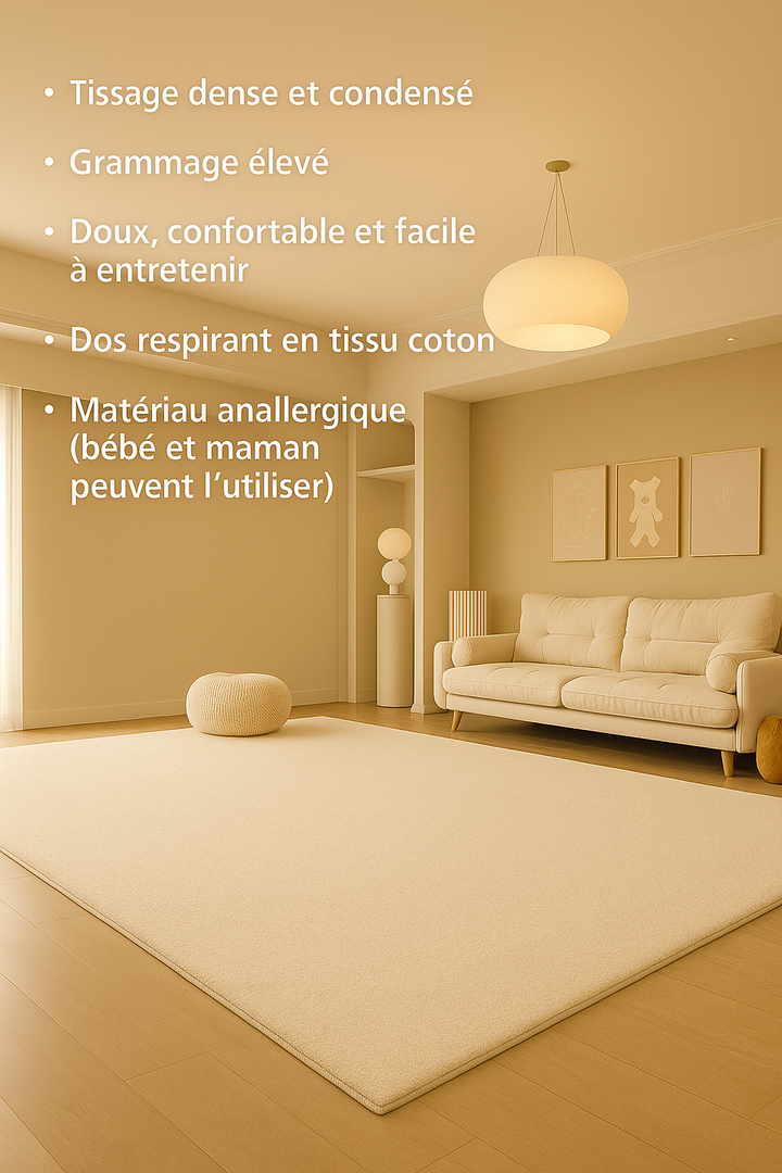 Tapis salon crème