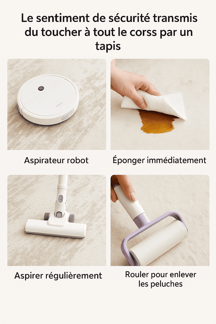 Tapis salon crème
