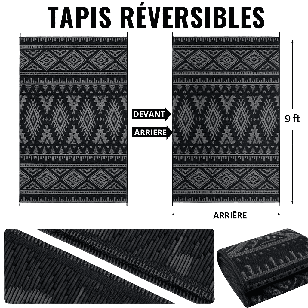 Tapis exterieur noir
