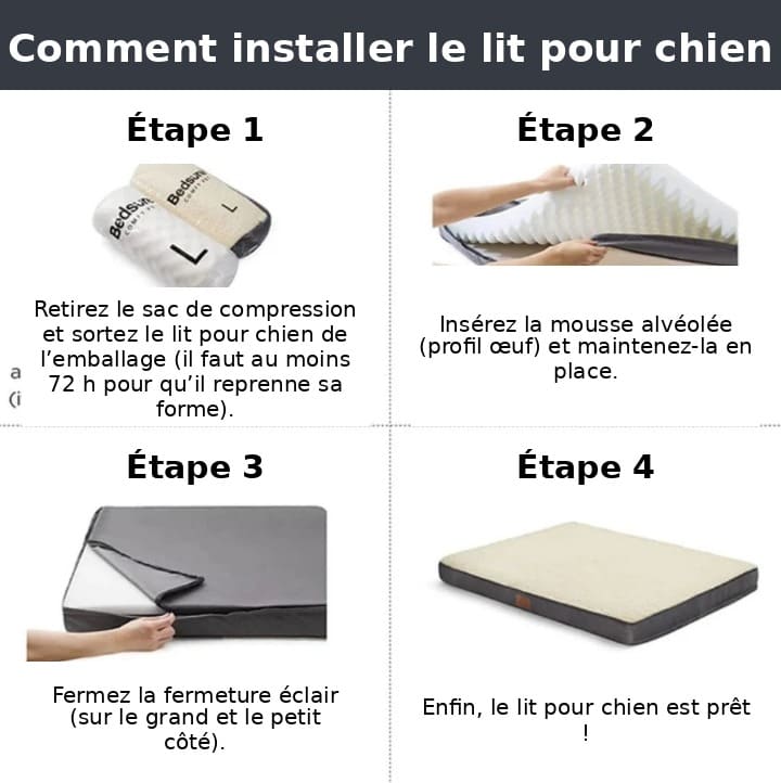 Tapis pour chien memoire de forme