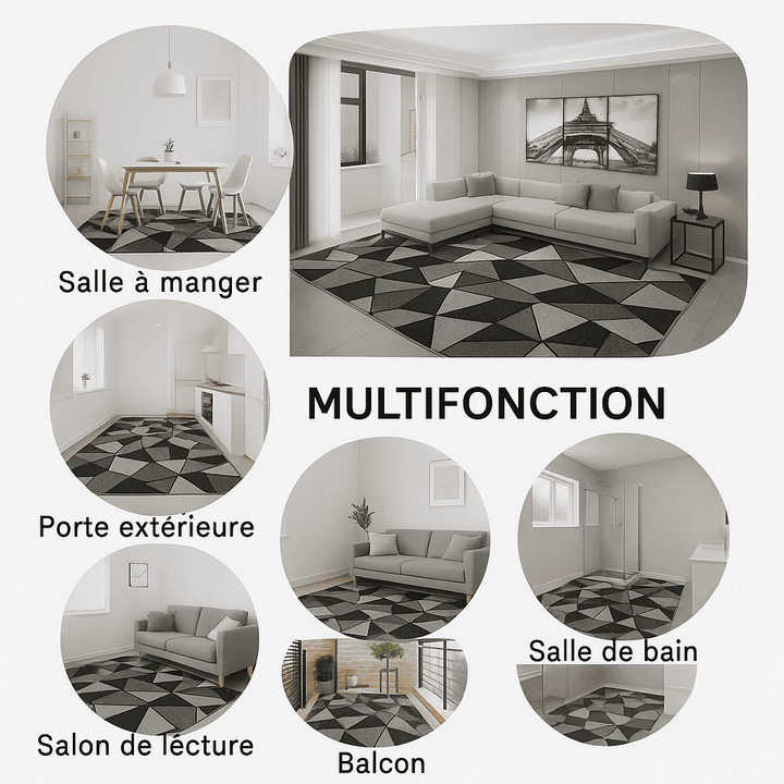 Tapis salon geometrique