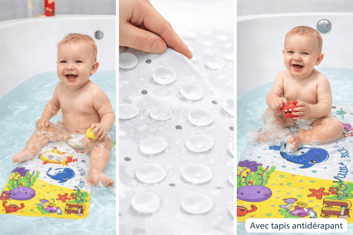 tapis baignoire bébé sécurisé avec surface antidérapante et confort