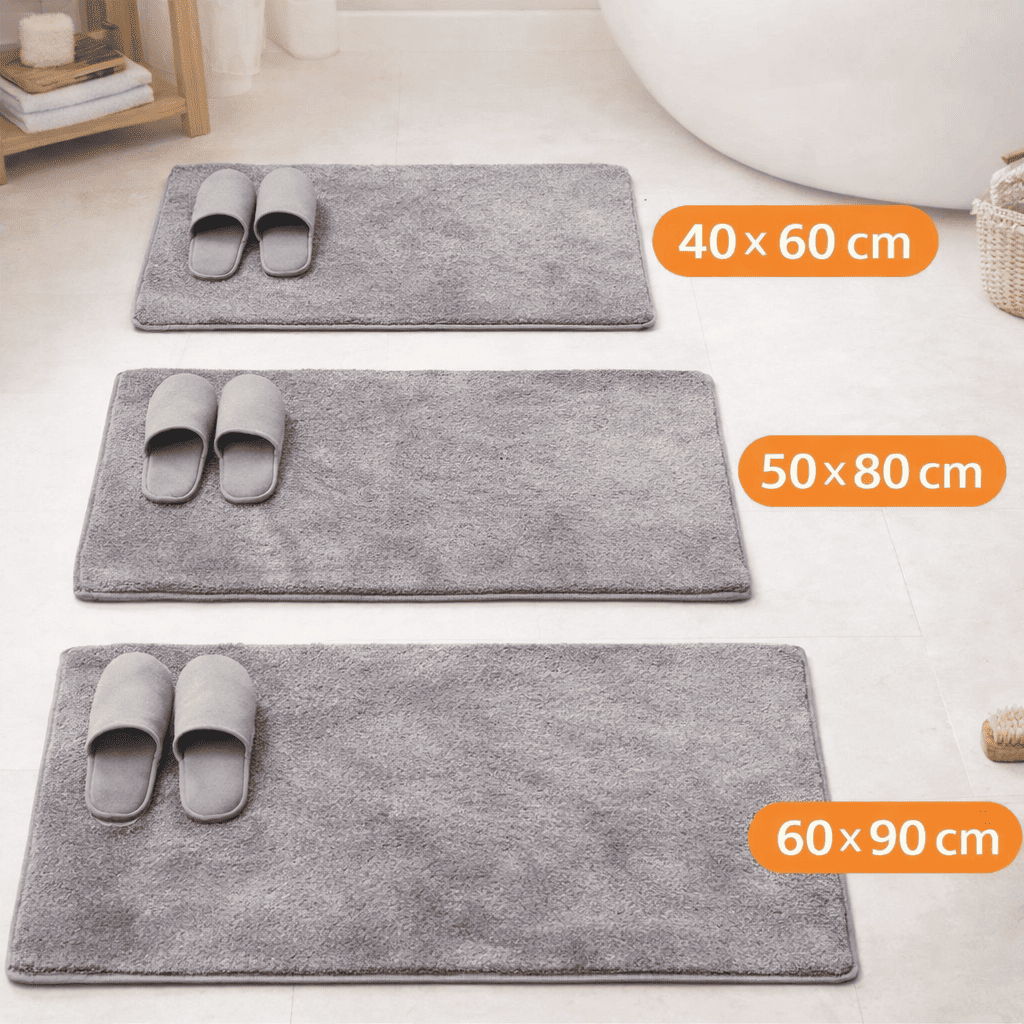tapis de bain absorbant disponible en tailles 40x60 50x80 et 60x90 cm