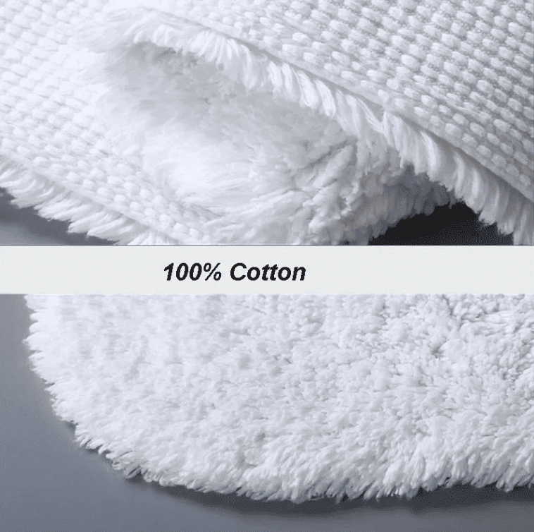 tapis de bain blanc épais antidérapant vue détaillée