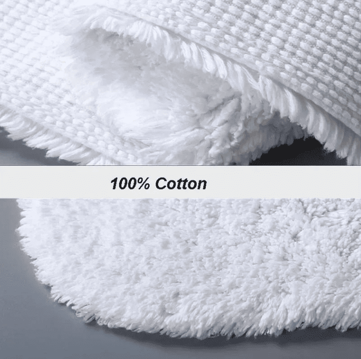 tapis de bain blanc épais antidérapant vue détaillée