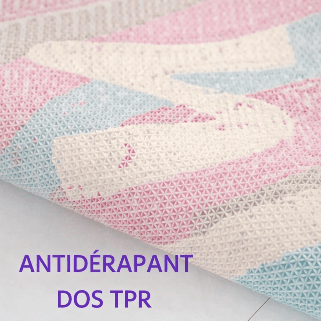 tapis de bain coloré antidérapant dos tpr sécurité