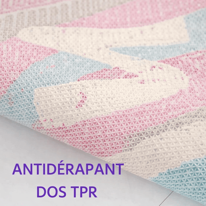 tapis de bain coloré antidérapant dos tpr sécurité