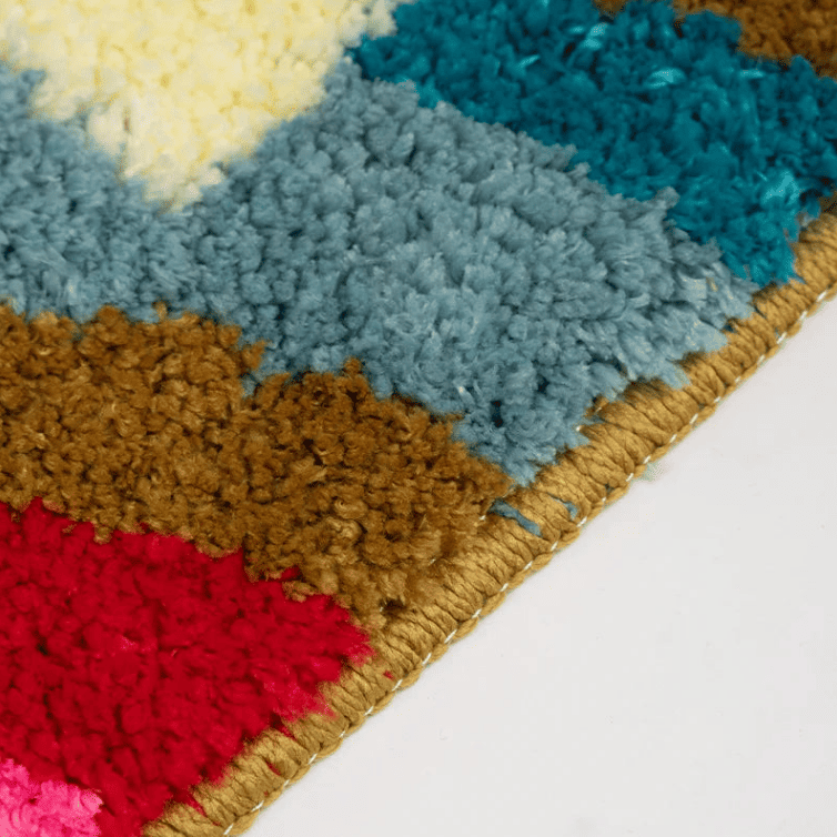 tapis de bain coloré épais confortable vue détail