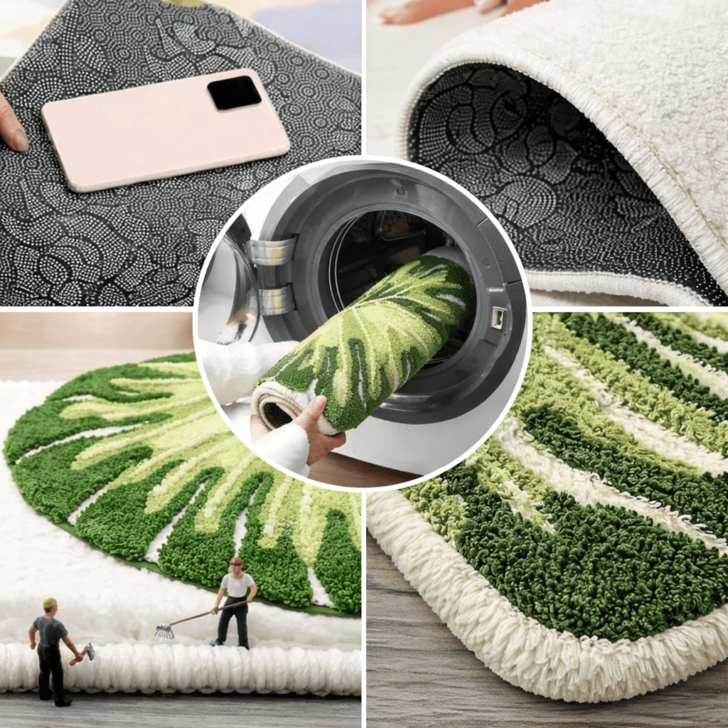 tapis de bain design lavable machine absorbant séchage rapide