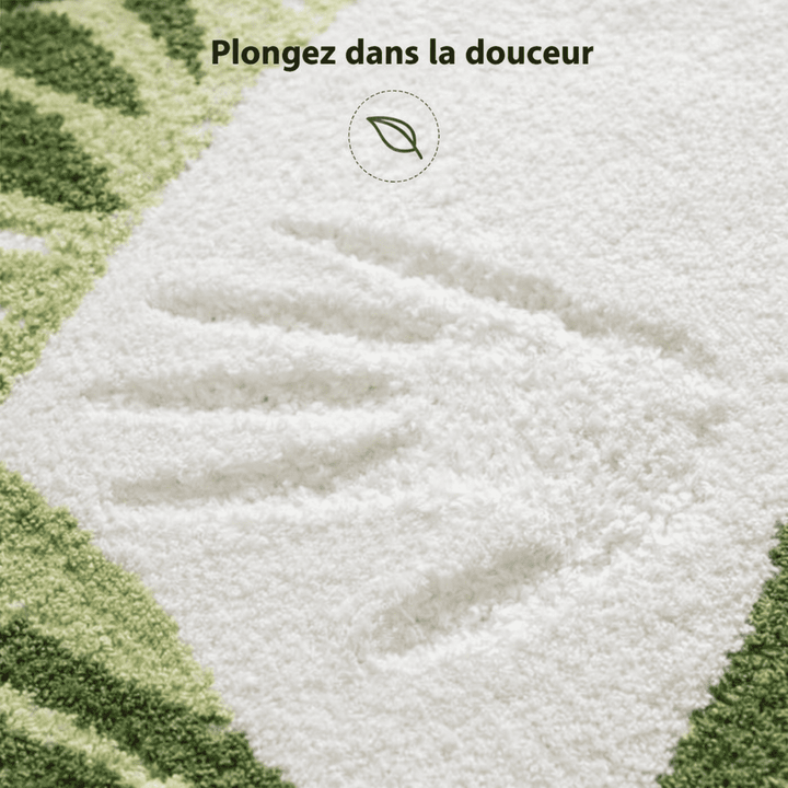 tapis de bain design doux effet peluche sortie de douche