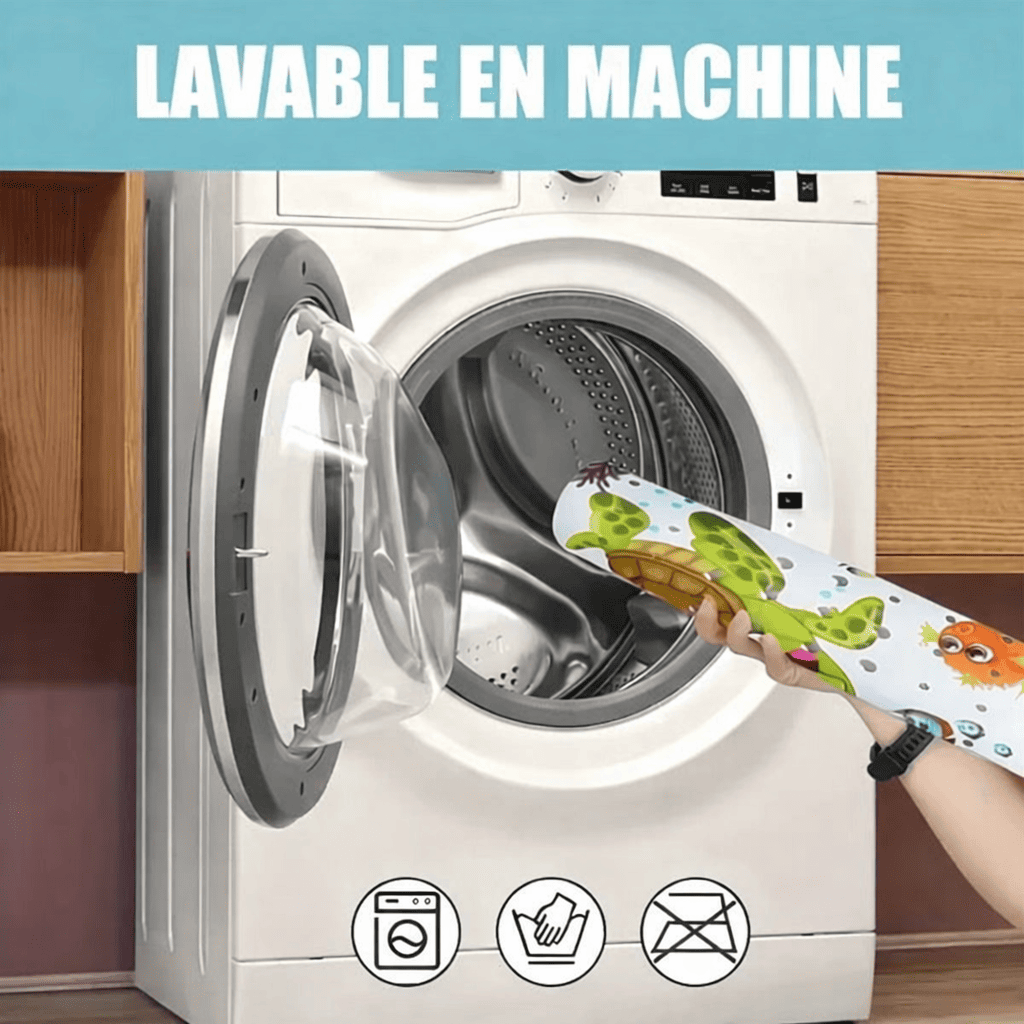 tapis de bain bébé lavable en machine entretien facile salle de bain