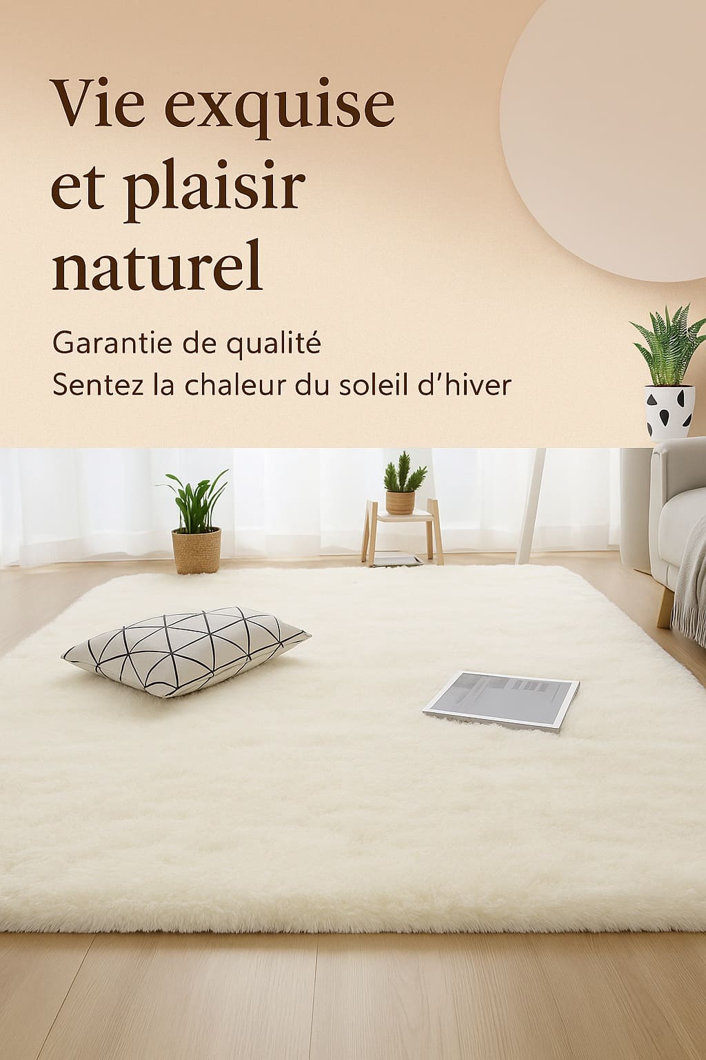 Tapis salon blanc