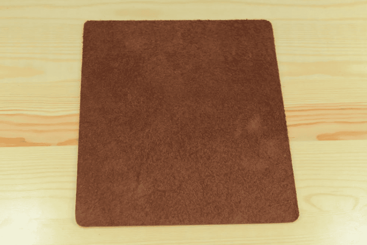 Tapis de bureau en cuir véritable marron surface lisse et élégante