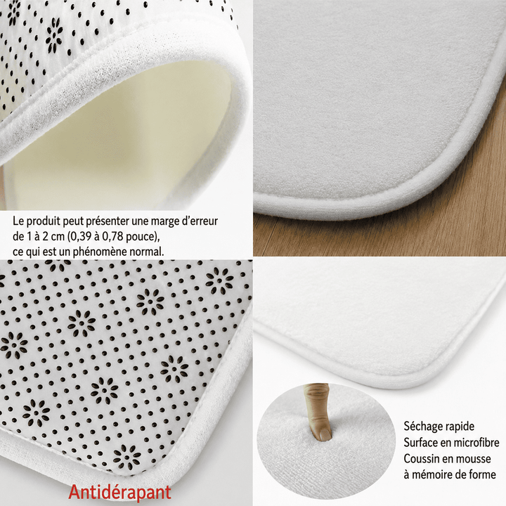 Dessous antidérapant et mousse confortable du tapis de prière chrétienne