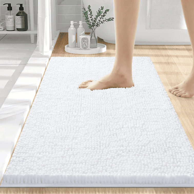 tapis de bain xxl blanc doux absorbant