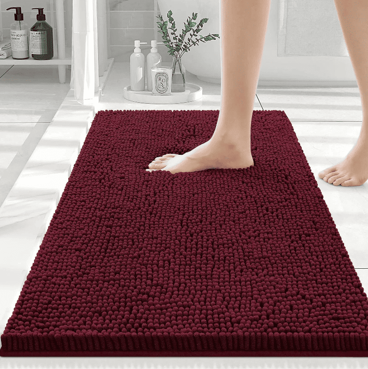tapis de bain xxl rouge design moderne