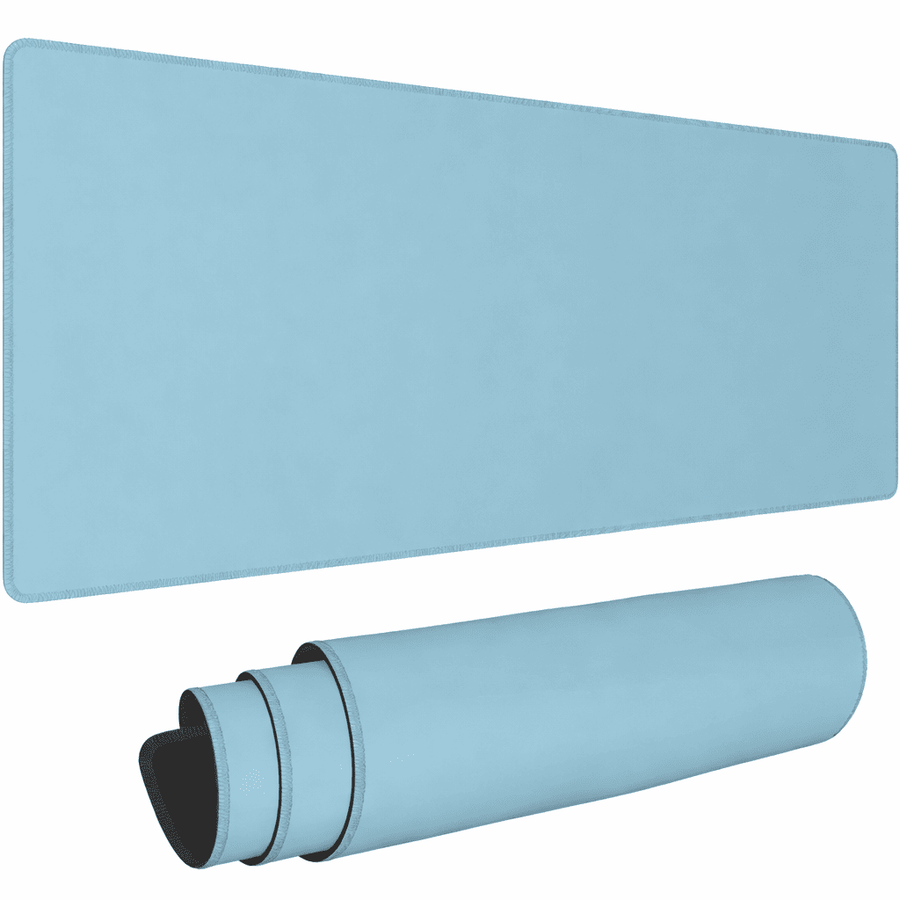 tapis de souris bleu XXL avec surface large et base antidérapante, desk mat bleu pour bureau et gaming