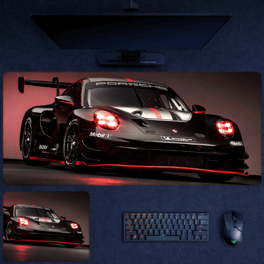 tapis de souris porsche xxl voiture sport design racing bureau gaming antidérapant