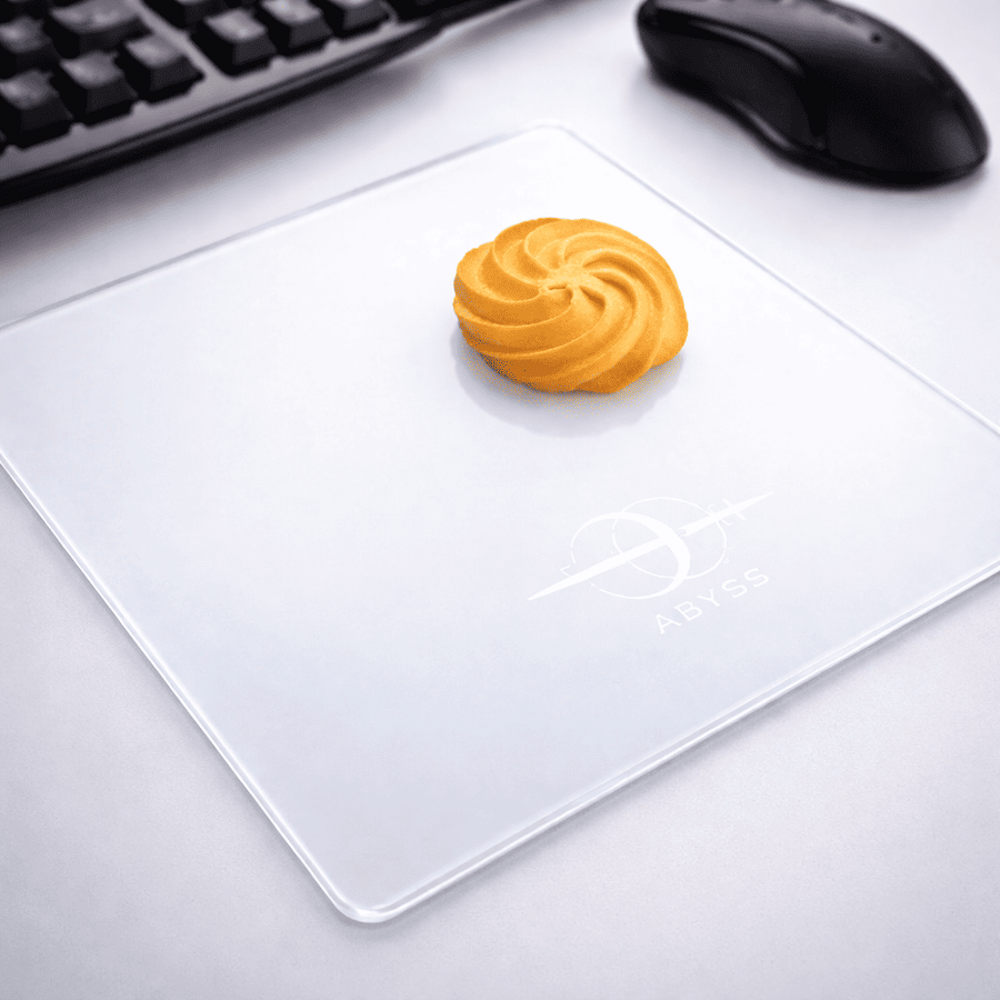 tapis de souris verre trempé surface lisse design premium bureau gaming