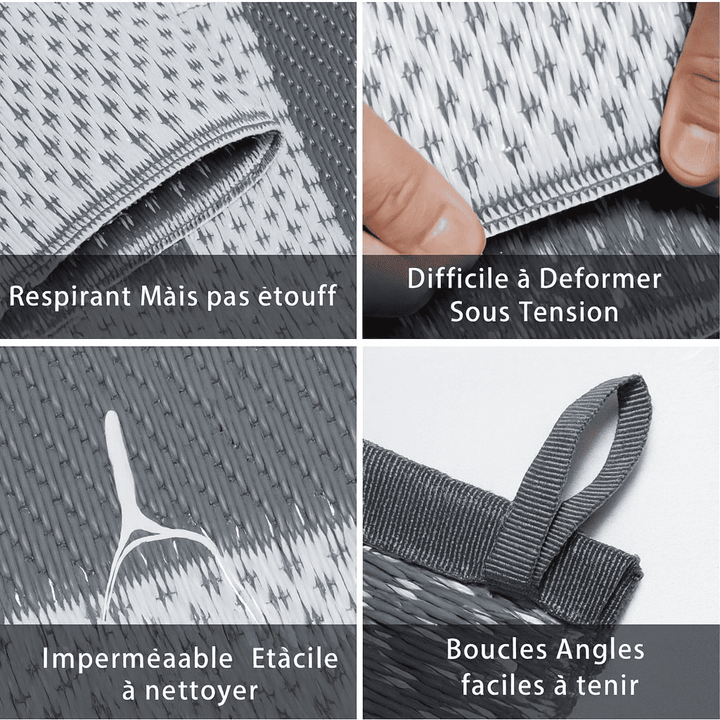 Tapis exterieur gris