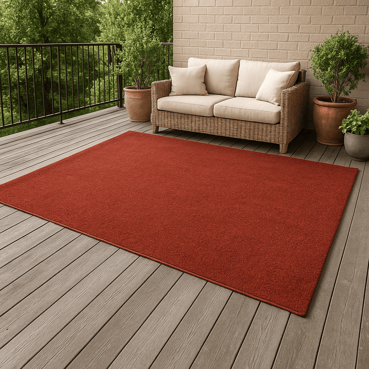 Tapis exterieur rouge