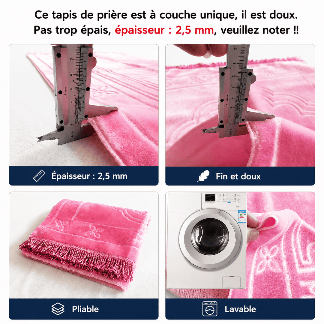 Tapis de prière fin confortable dans un intérieur cosy avec design sobre et élégant