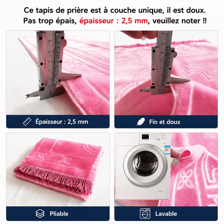 Tapis de prière fin confortable dans un intérieur cosy avec design sobre et élégant