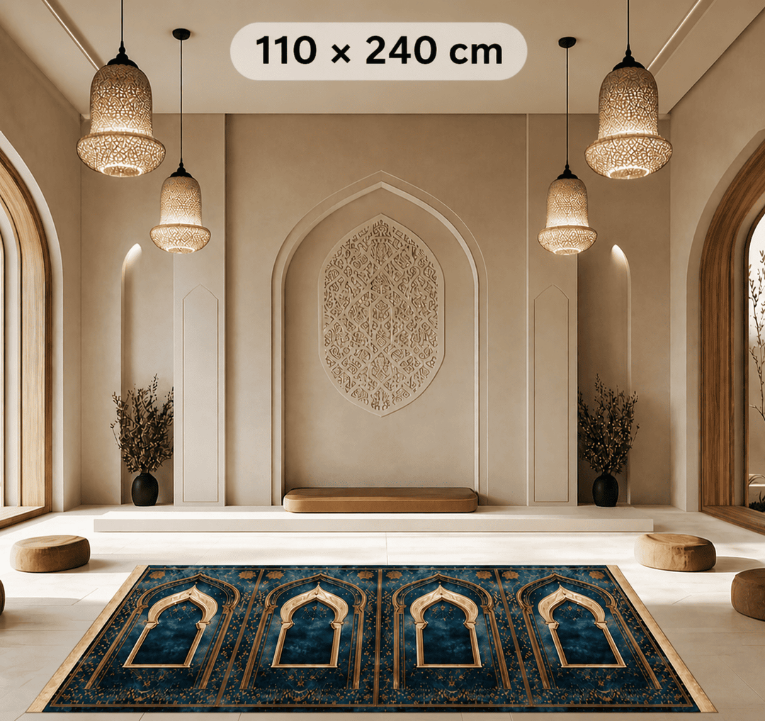 tapis de prière homme 110x240 cm grande taille pour plusieurs personnes
