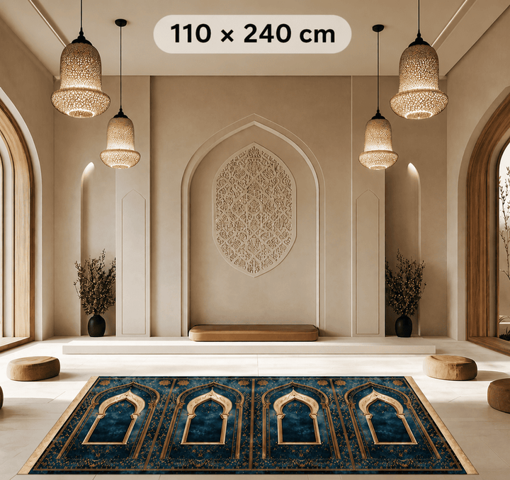 tapis de prière homme 110x240 cm grande taille pour plusieurs personnes