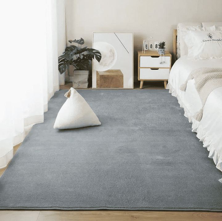 Tapis salon 200x200 gris