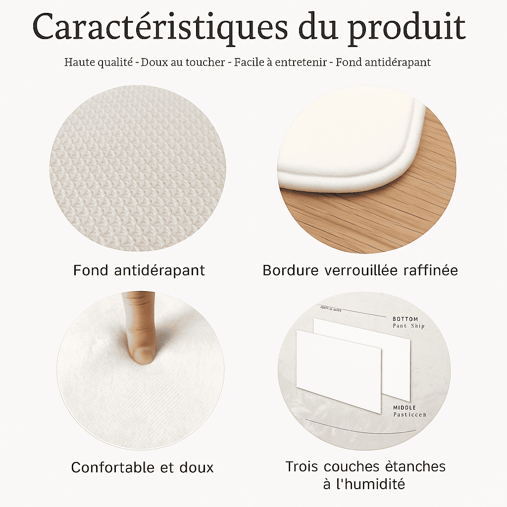 Tapis salon beige et noir
